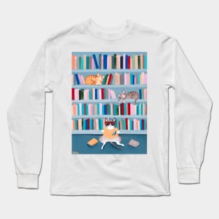 The Library Cats Long Sleeve T-Shirt